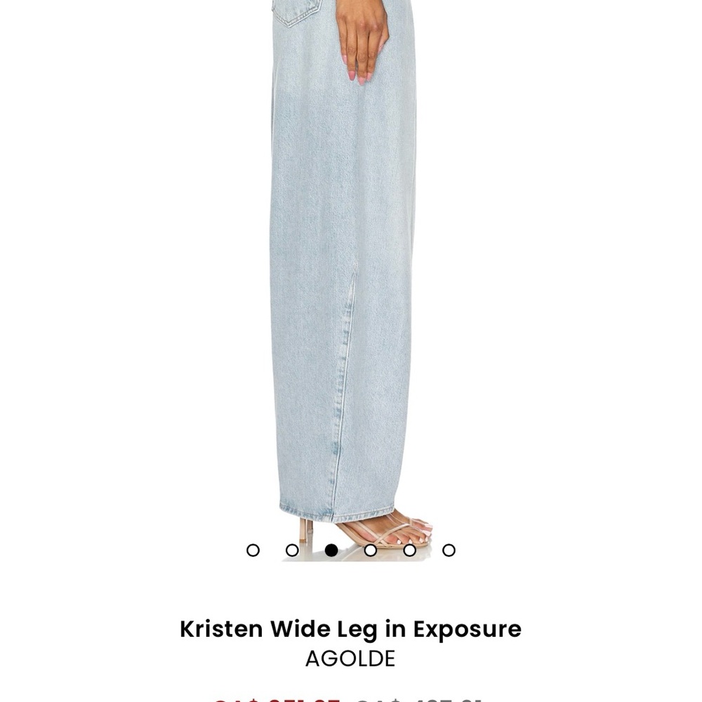 Agolde Kristen Jean Light Wash Wide Leg Balloon Jeans - Picture 3 of 7